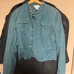 LOFT Women's Teal Jean Jacket